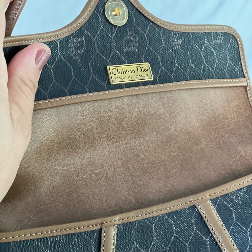 Vintage Christian Dior Coated Canvas Crossbody